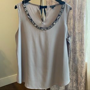 Ann Taylor Tie Back Embellished Top